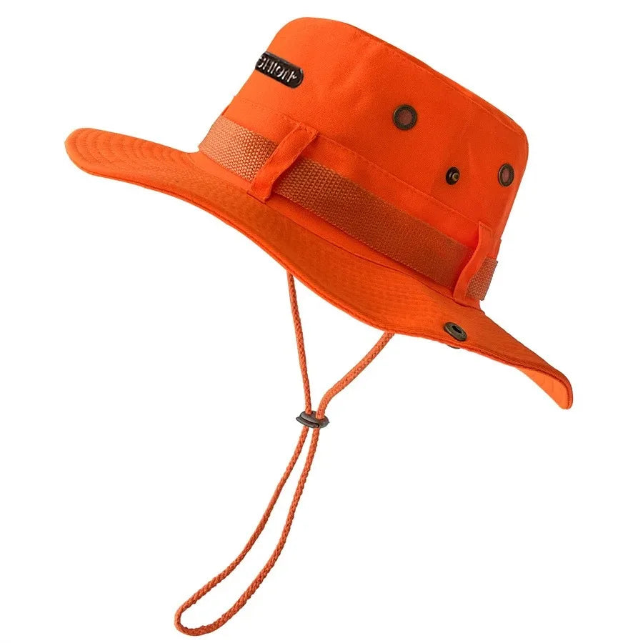 Men's Summer Fisherman Bucket Hat Outdoor Sunshade Panama Style