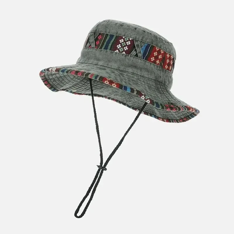 Men's Summer Fisherman Bucket Hat Outdoor Sunshade Panama Style