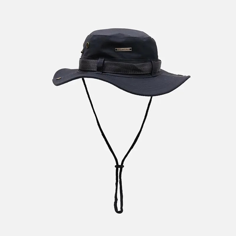 Men's Summer Fisherman Bucket Hat Outdoor Sunshade Panama Style