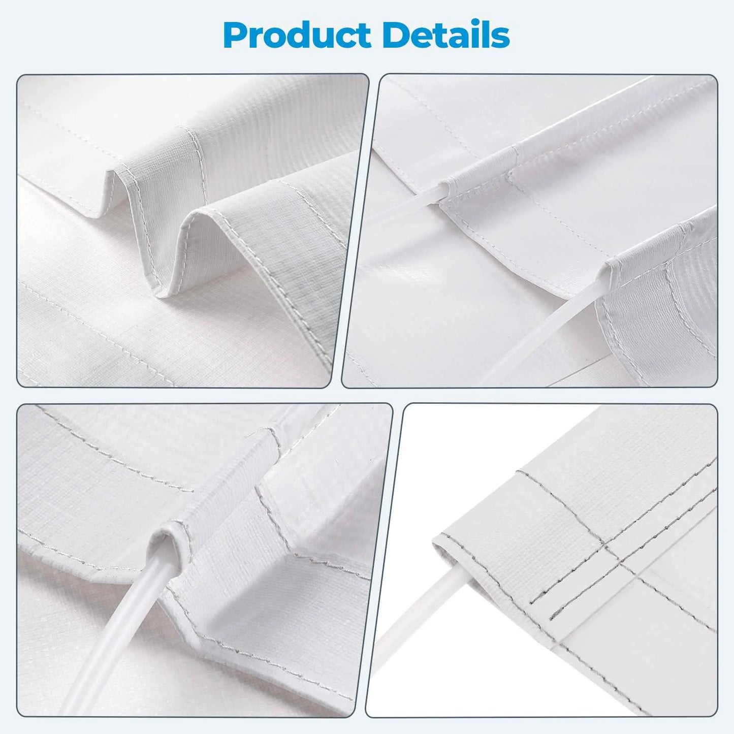 RV Awning Fabric Replacement Premium Weatherproof Vinyl Universal Outdoor Canopy for Campers Trailers and RV Awnings White