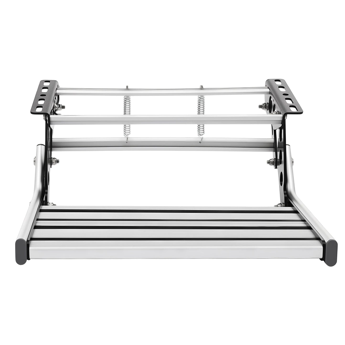 Folding RV Step, 44cm Manual RV Step with LED Light, Loading 150kg Telescopic Antiskid Caravan Accessories