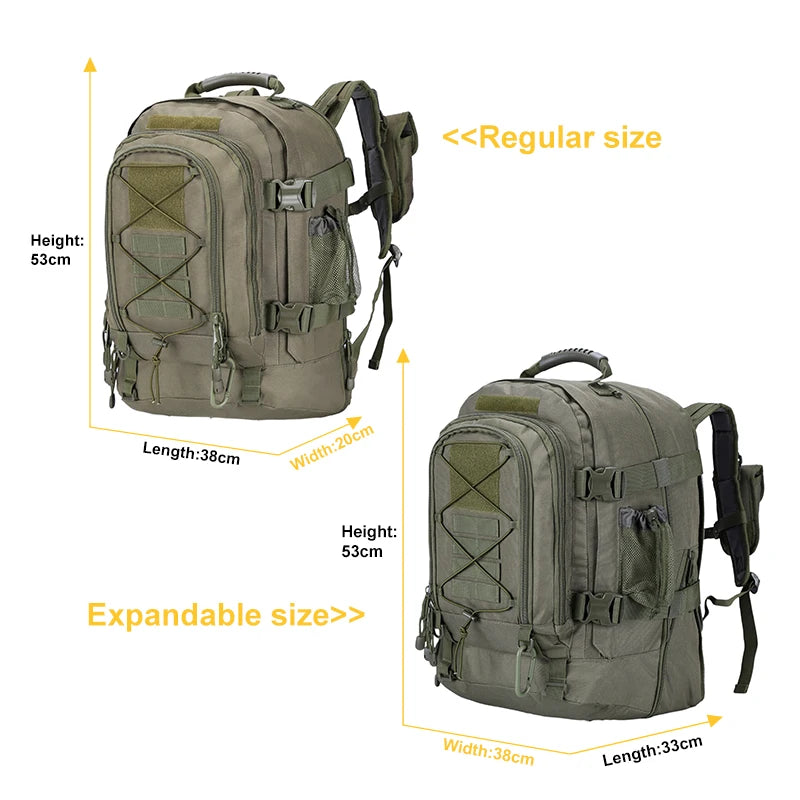 LQARMY Tactical Backpack Molle Assault Pack For Hiking Camping