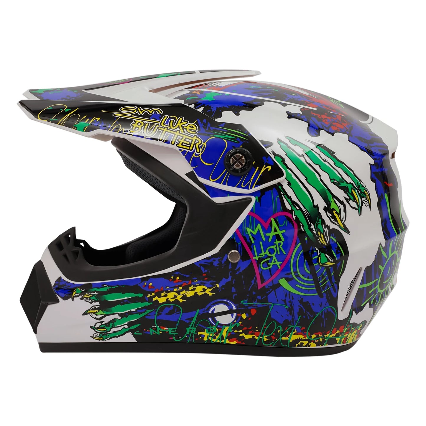Helmet Set, Helmet Set with Goggles and Gloves, Motorcycle Off-Road Helmet Set