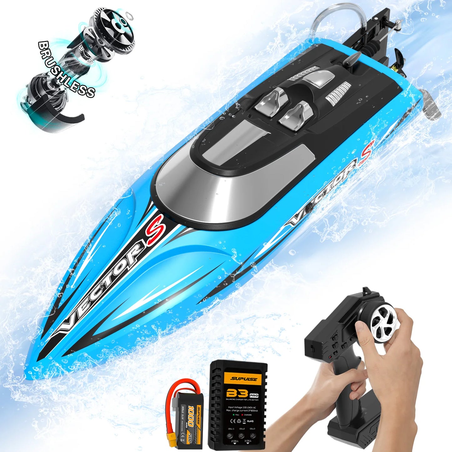 EXHOBBY Vector SR48 RC Boat 2.4GHz Brushless High Speed