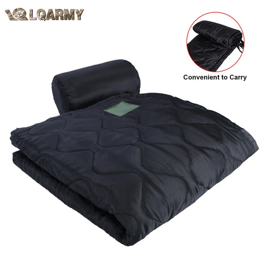 LQARMY Tactical Poncho Liner Woobie Quilted Blanket for Camping