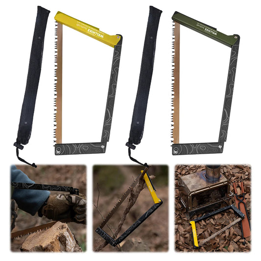 Folding Camping Saw With Storage Bag Aluminum Alloy Hand Saw