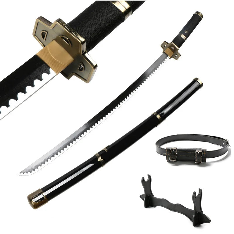 Roronoa Zoro Katana 104cm/41inCharacter Cosplay Sword with Sowrd Holder and Belt Trafalgar Law Red Sandai kitetsu Yubashiri