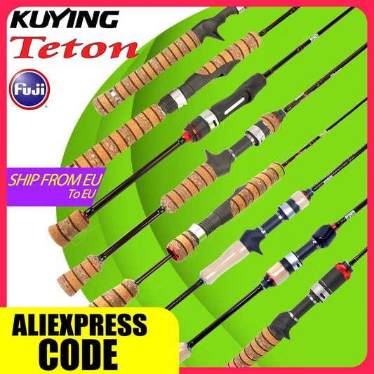 Kuying Fishing Rod Fuji Carbon Spinning Casting 2-10g