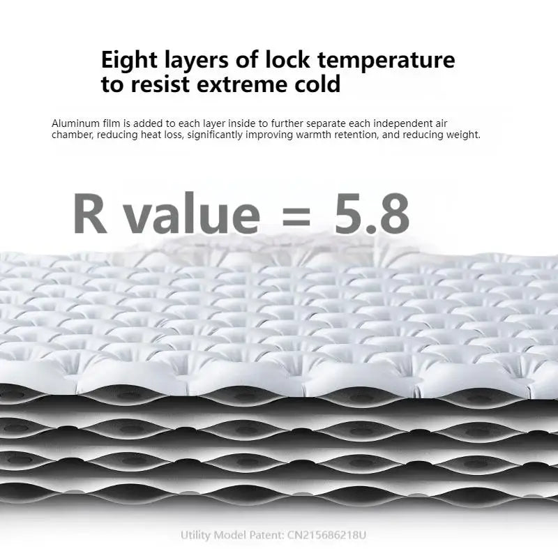 Naturehike R-value5.8 Inflatable Sleeping Mattress Ultralight Portable Folding Warm Cushion Hiking Outdoor Camping Mat Bed Pad