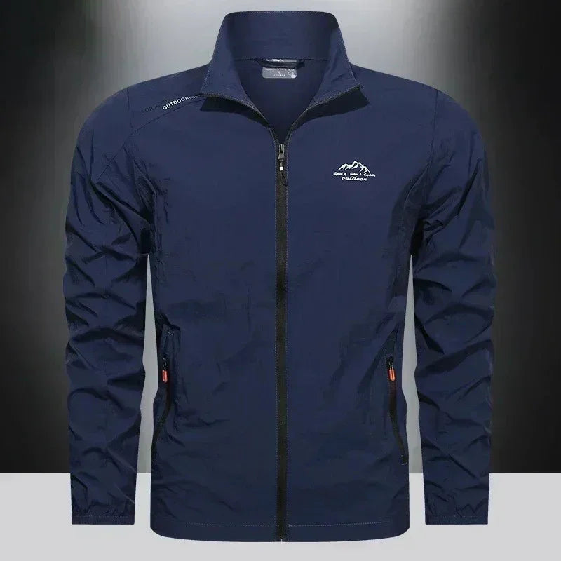 NONECN Men's UPF100 Sun Protection Breathable Ultralight Windbreaker Zip Pockets