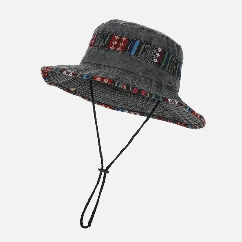 Men's Summer Fisherman Bucket Hat Outdoor Sunshade Panama Style