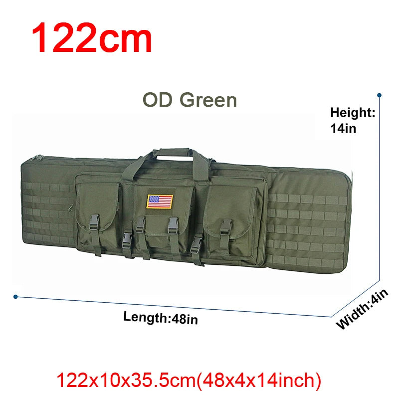 LQARMY Tactical Double Rifle Case With MOLLE Gun Bag