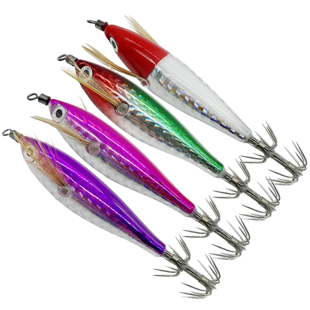 Eelhoe Luminous Fishing Bait Squid Jig Lure For Saltwater Fishing