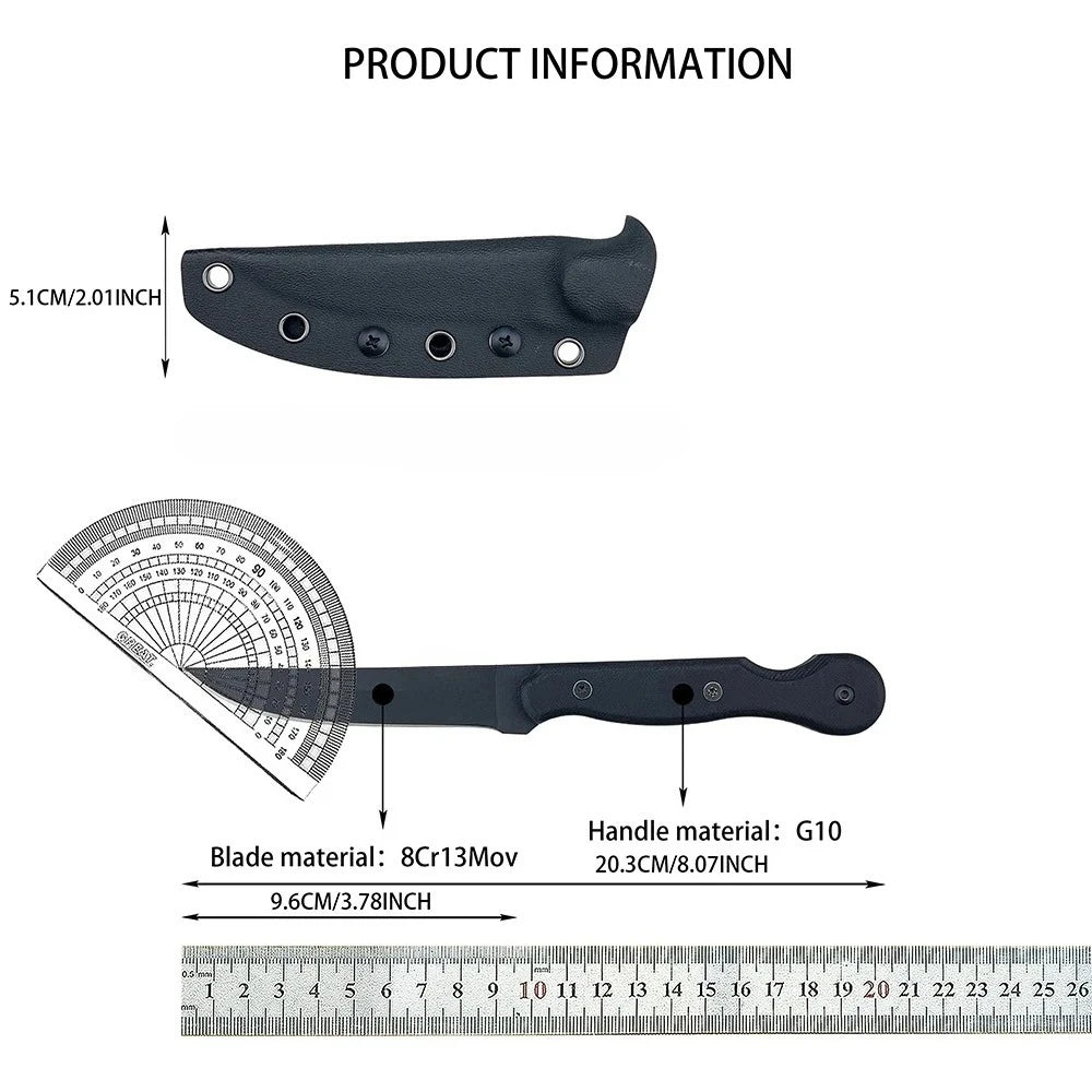 DIY Supplies Tactical Outdoor Survival Fixed Blade EDC Knife