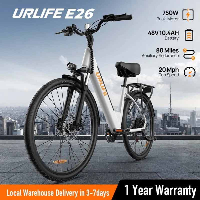 URLIFE E26 750W Electric Bike With Removable Battery