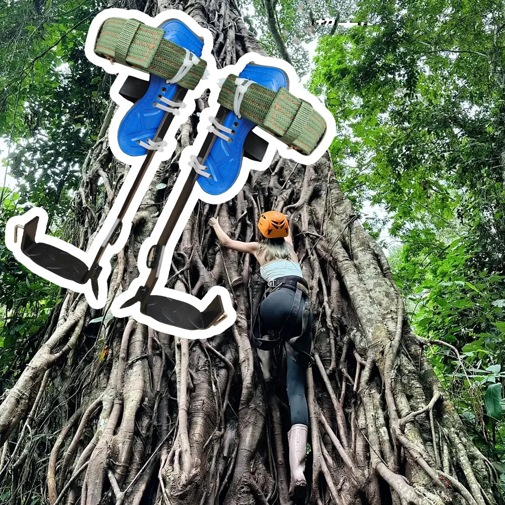 Tree Climbing Spikes Kit Load Capacity 350lbs Tree Climbing Set Adjustable Height Tree Climbing Equipment For Jungle Survival