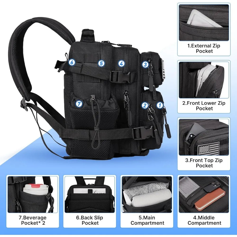 Boomistry Tactical Backpack Unisex Versatile Military Style Gear