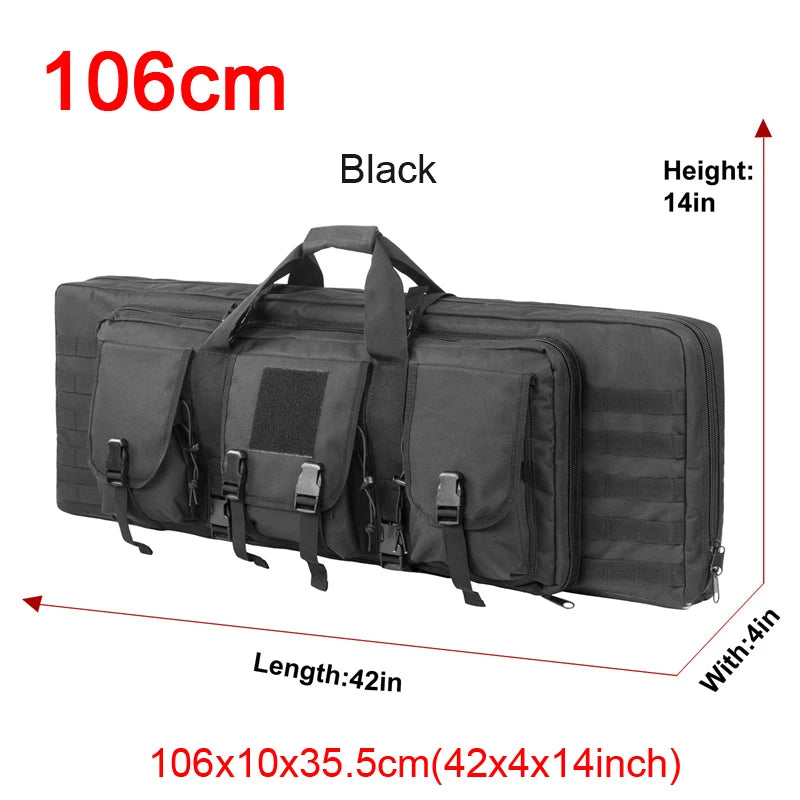 LQARMY Tactical Double Rifle Case With MOLLE Gun Bag
