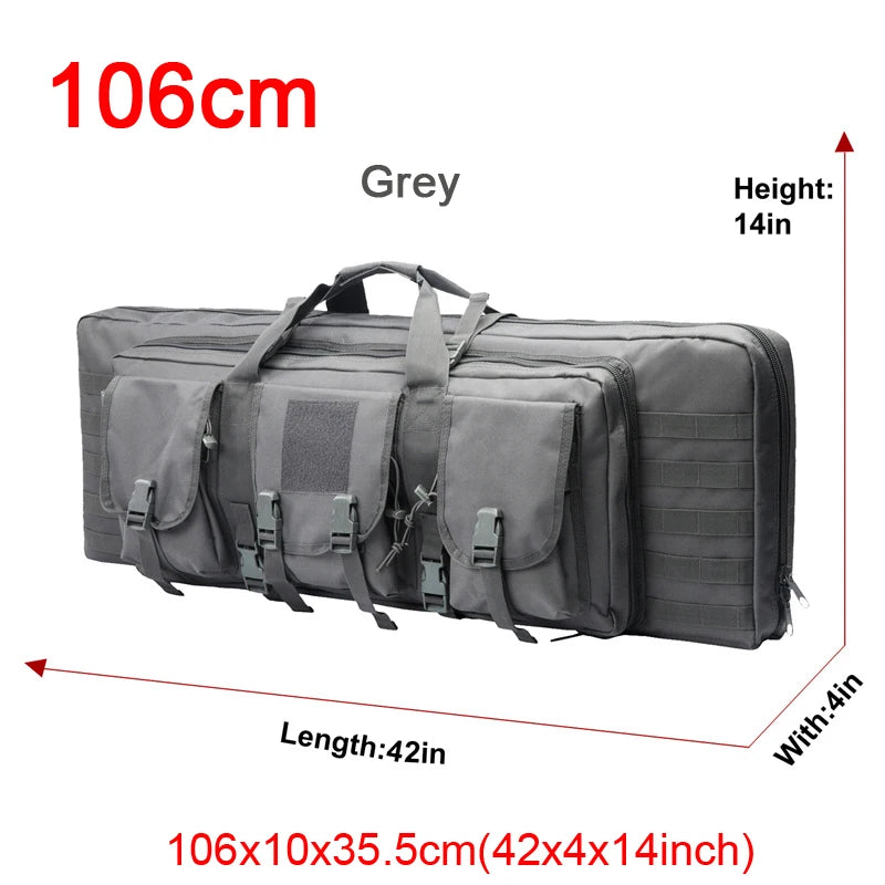 LQARMY Tactical Double Rifle Case With MOLLE Gun Bag