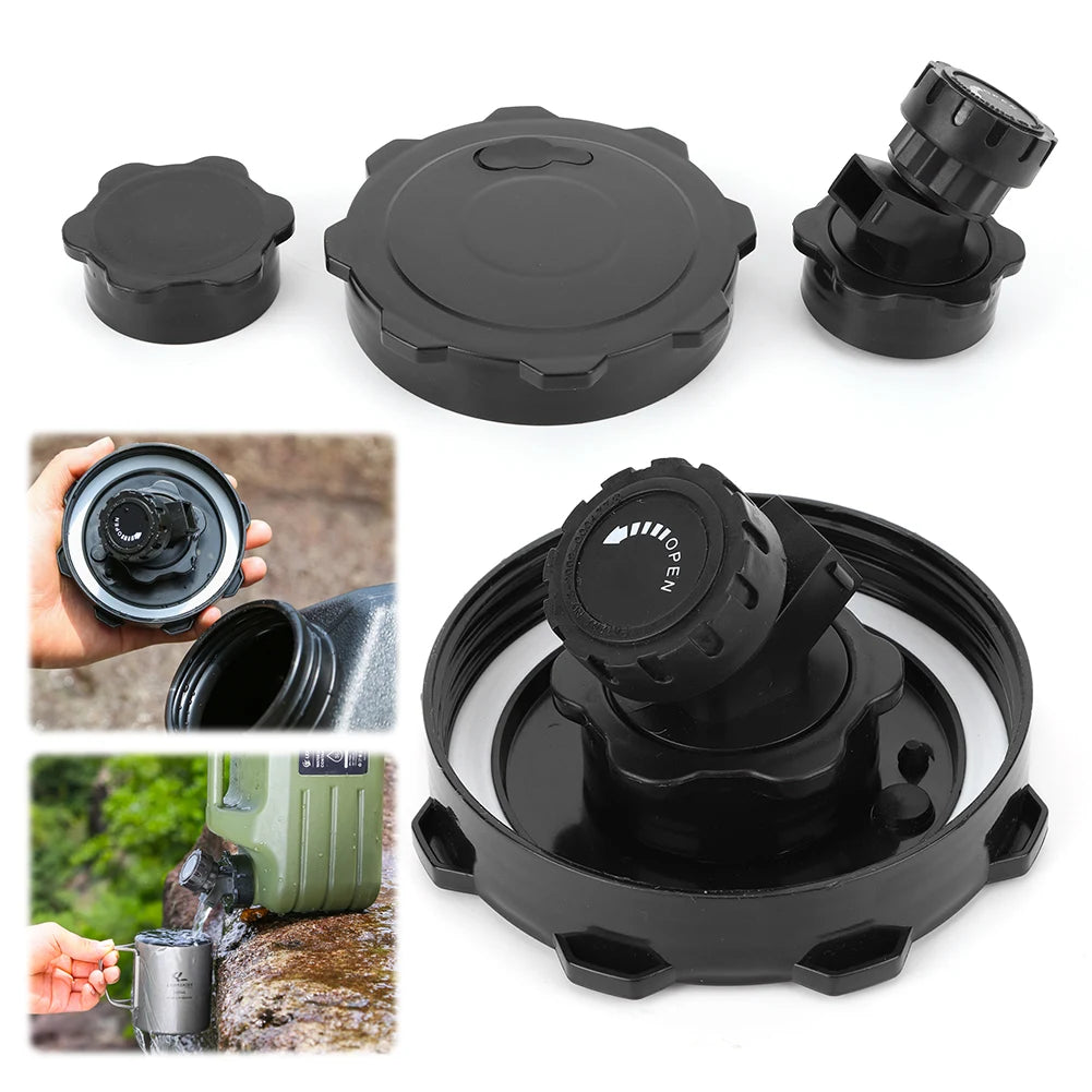 APWIKOGERElectric Camping Water Bucket Cover With Faucet Lid For Hiking