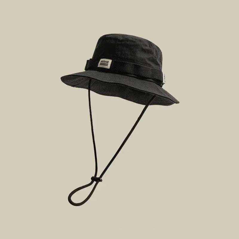 Men's Summer Fisherman Bucket Hat Outdoor Sunshade Panama Style