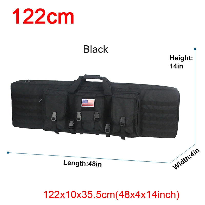 LQARMY Tactical Double Rifle Case With MOLLE Gun Bag