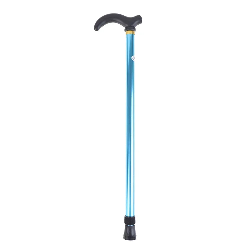 1PC 75-90cm Aluminum Alloy Adjustable Walking Stick 2 Section Stable Anti-Skid Crutch Old Man Hiking Cane Height