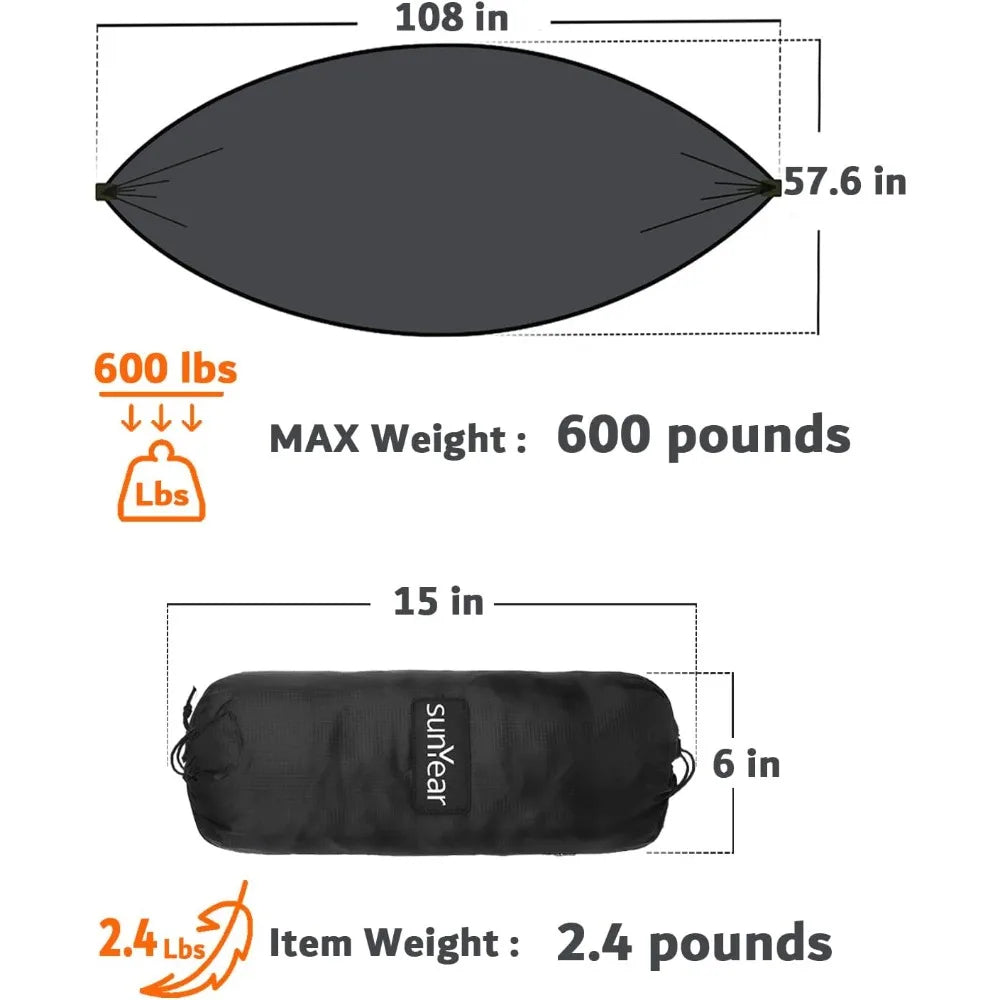 Sunyear Camping Hammock 4 Season Quilted Winter Hammock- Cozy and Durable, Best for Cold Weather
