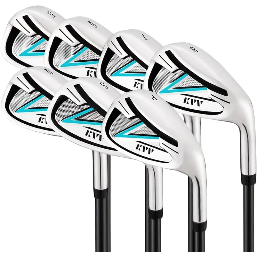 Premium Right Hand Golf Club Set 11-Piece Set for Women Including Driver Fairway Hybrid 5-P Irons Putter Steel Shaft Regular Fl