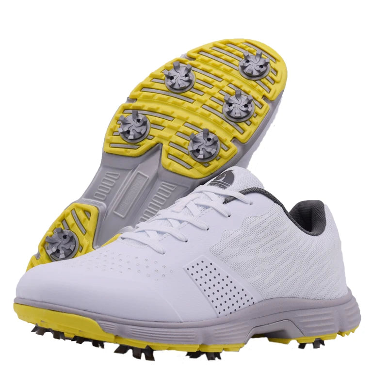 Lenox Men's Golf Shoes Spiked Anti Slip Walking Footwear