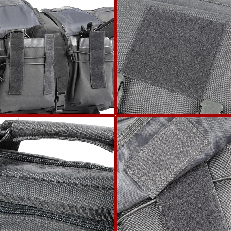 LQARMY Tactical Double Rifle Case With MOLLE Gun Bag