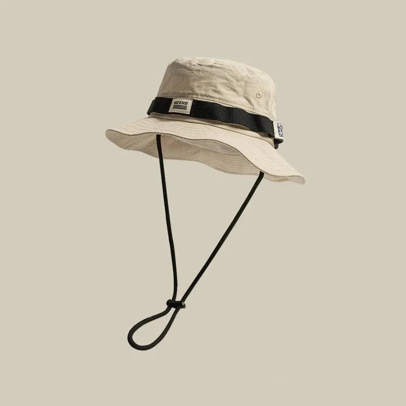 Men's Summer Fisherman Bucket Hat Outdoor Sunshade Panama Style
