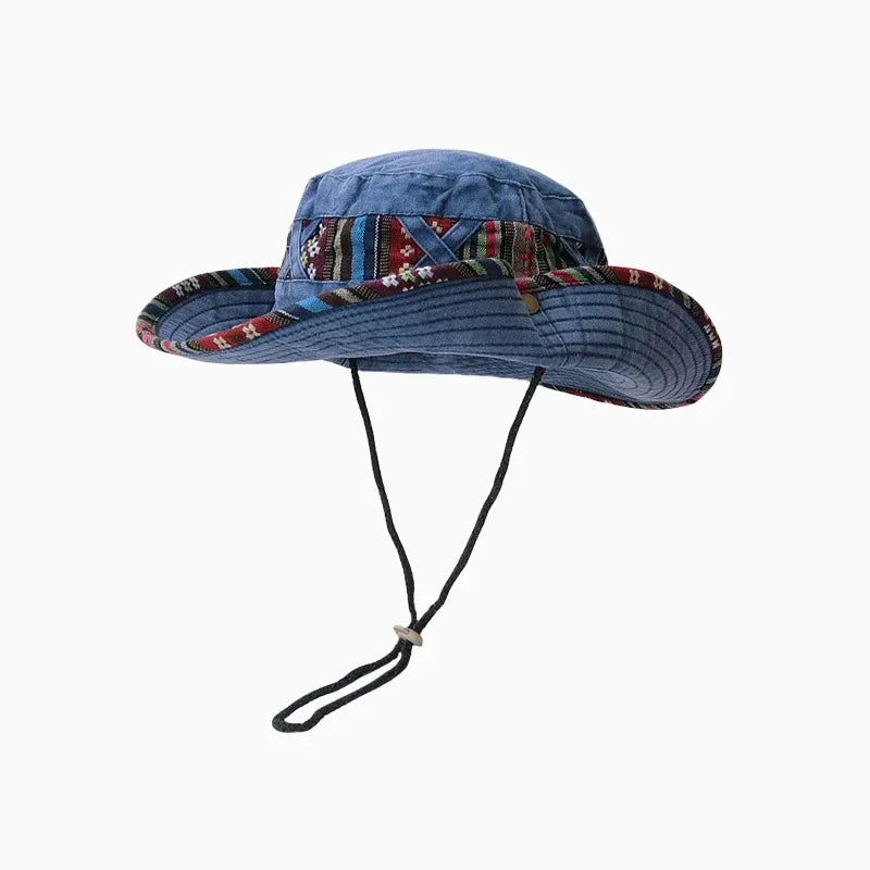 Men's Summer Fisherman Bucket Hat Outdoor Sunshade Panama Style