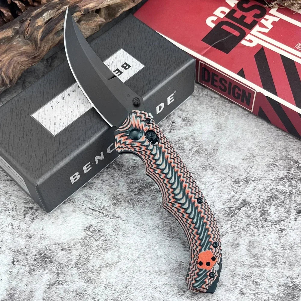 The BM 865 Is A Daily Portable EEDC Folding Knife with A D2 Steel Blade and A G10 Handle and It Is An Outdoor Camping Tool