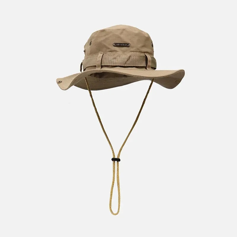 Men's Summer Fisherman Bucket Hat Outdoor Sunshade Panama Style