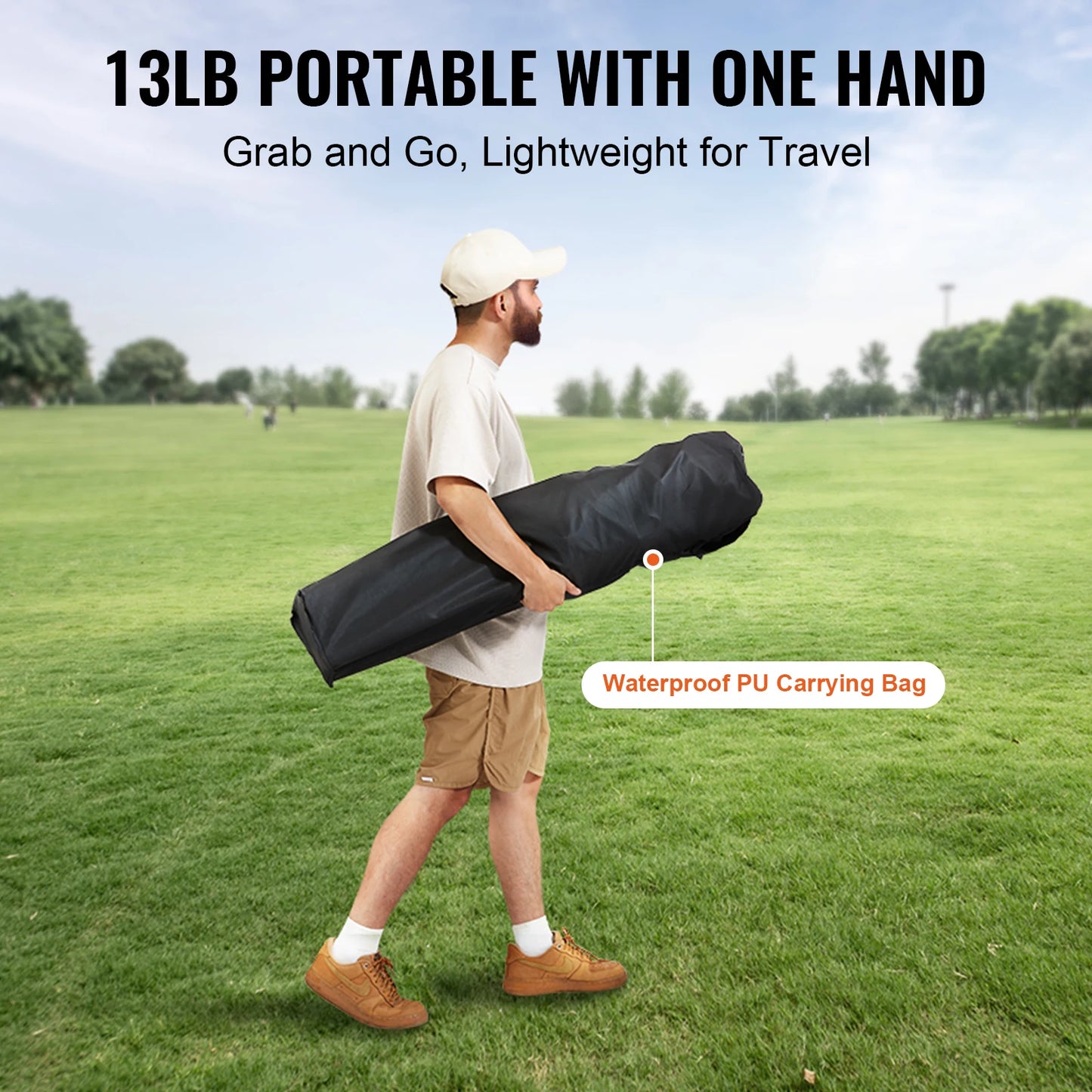 VEVOR Outdoor Folding Chair For Adults With Lumbar Support