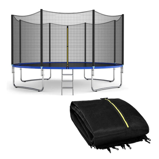 14FT/12FT Trampoline Safety Net Replacement Protection Enclosure Net with Zipper