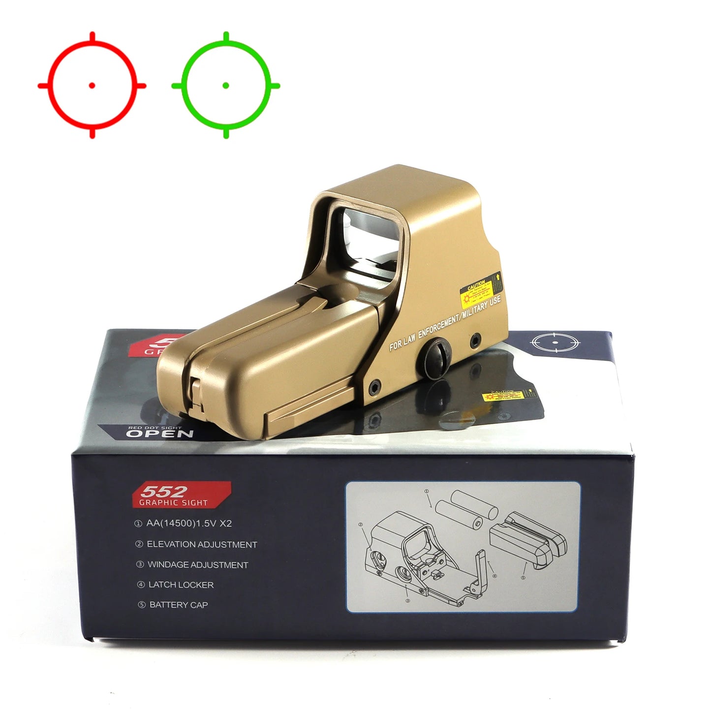 BAIGISH 20mm Rail Holographic Red Dot Sight Riflescope for Airsoft