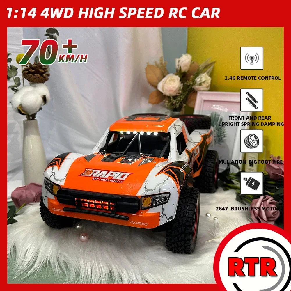 WDSZKMYF JJRC Q130 70 KMH 4WD Brushless RC Car Lights
