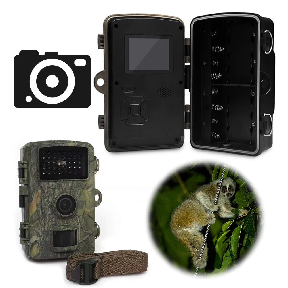 Hunting Trail Camera Waterproof Hunting Camera Motion Activated Infrared Night Vision Security Cam for Outdoor Wildlife Hunting