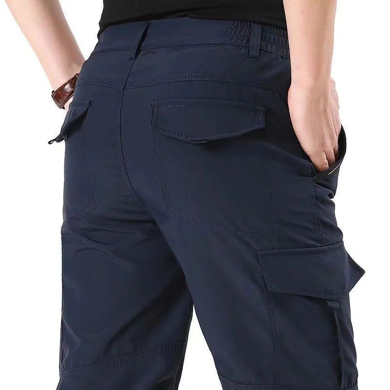 Summer Casual Cargo Tactical Pants For Men Waterproof Quick Dry