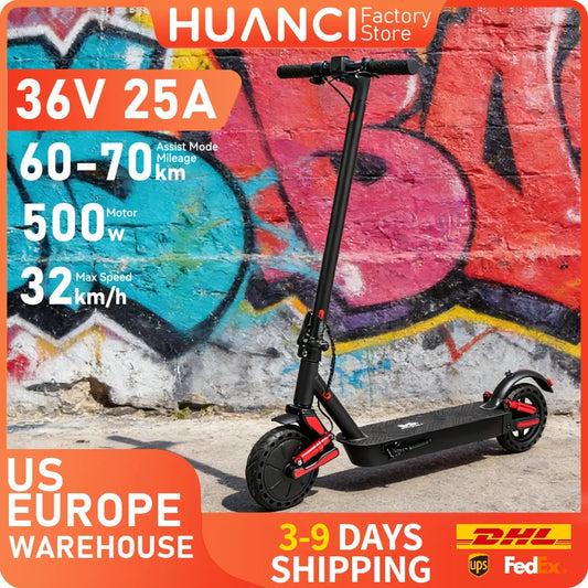 HUANCI D06 500W e scooter Electric Scooters 32km/h escooters Escooter scooter electric for adults eScooter Dual Shock Absorbers