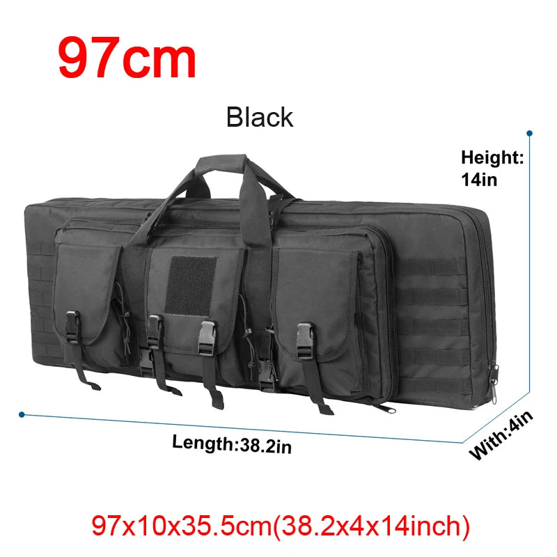 LQARMY Tactical Double Rifle Case With MOLLE Gun Bag