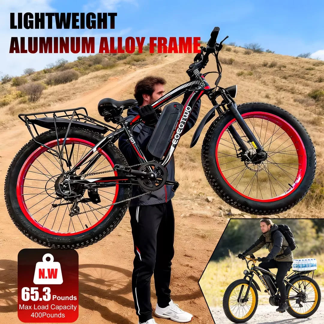 EOEOTWO E01 Electric Fat Tire Ebike 34 MPH For Adults