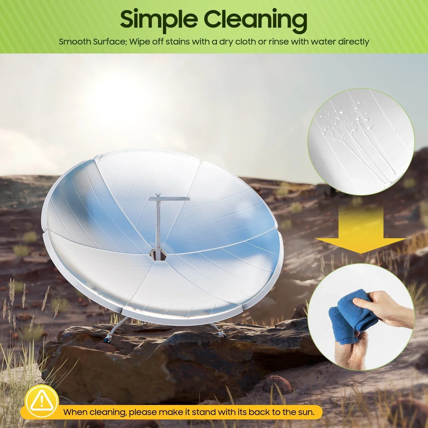 Solar Camping Stove Aluminum Alloy Portable Outdoor Cooking