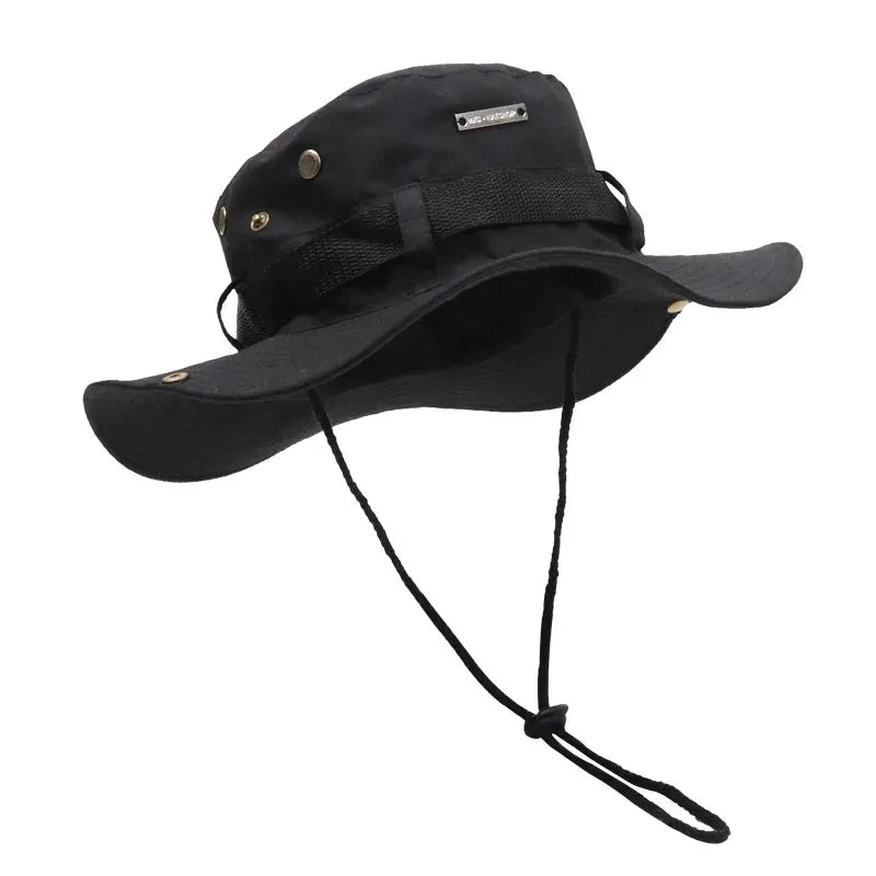 Men's Summer Fisherman Bucket Hat Outdoor Sunshade Panama Style