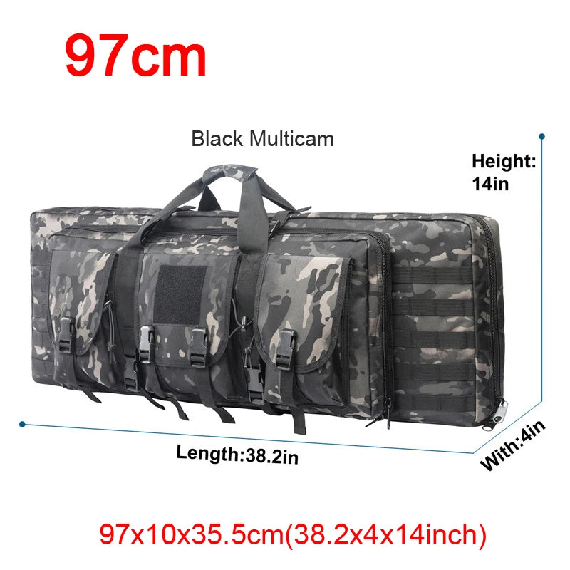 LQARMY Tactical Double Rifle Case With MOLLE Gun Bag
