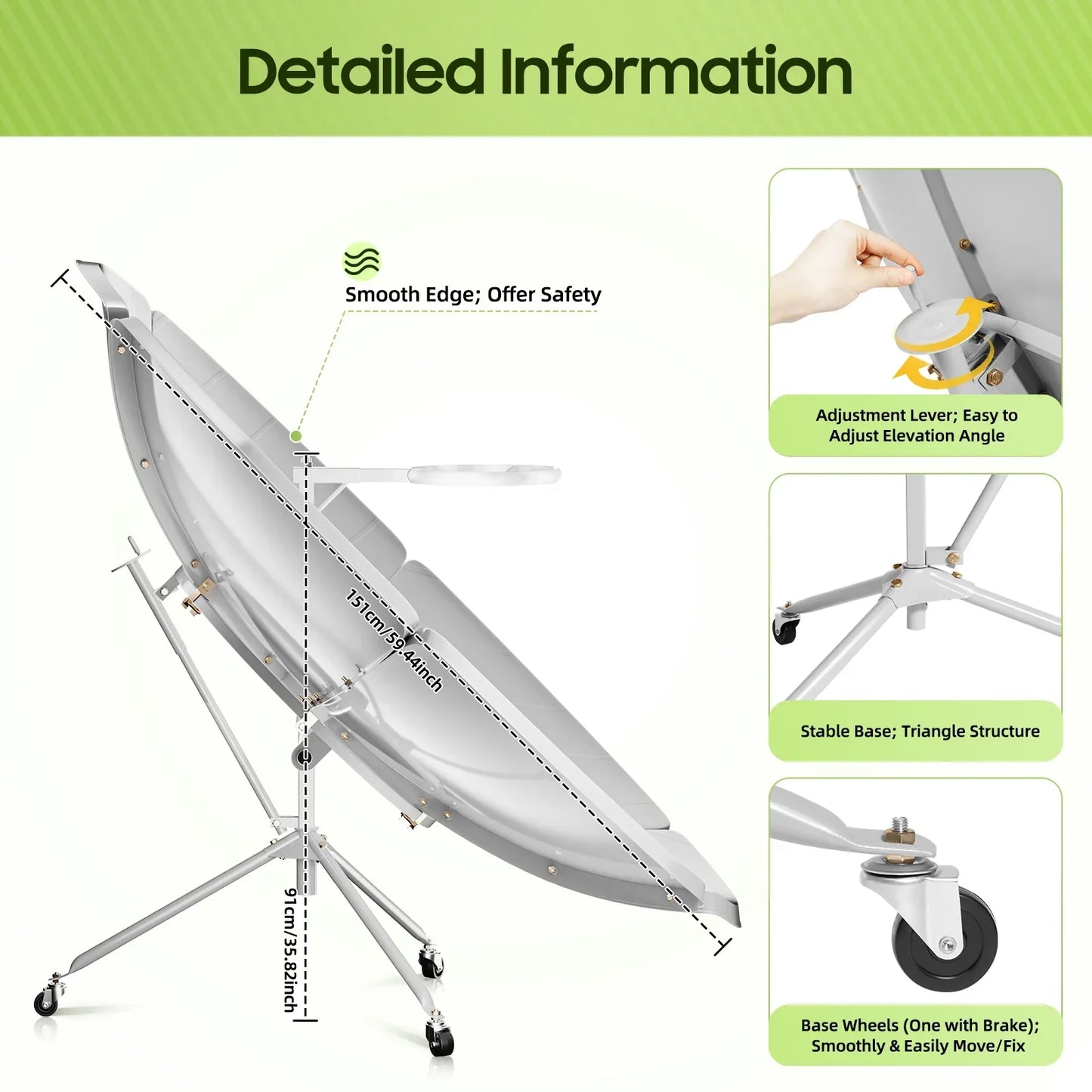 Solar Camping Stove Aluminum Alloy Portable Outdoor Cooking