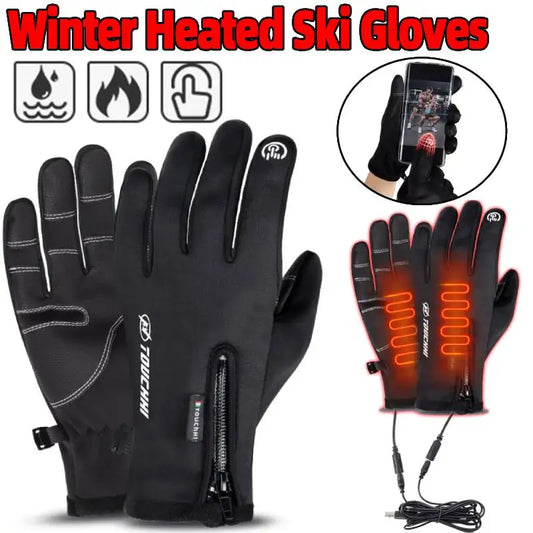 Shunmaii USB Heated Touch Screen Gloves Hand Warmer for Outdoors