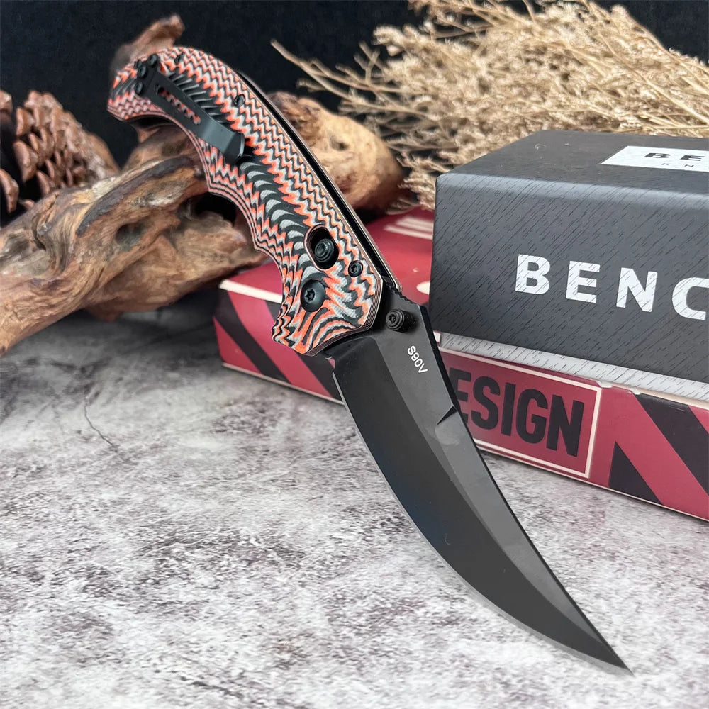 The BM 865 Is A Daily Portable EEDC Folding Knife with A D2 Steel Blade and A G10 Handle and It Is An Outdoor Camping Tool